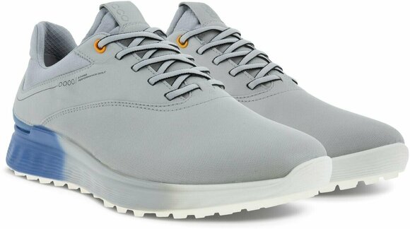Chaussures de golf pour hommes Ecco S-Three Mens Golf Shoes Concrete/Retro Blue/Concrete 40 - 6