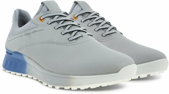Chaussures de golf pour hommes Ecco S-Three Mens Golf Shoes Concrete/Retro Blue/Concrete 46 - 6