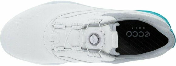 Chaussures de golf pour hommes Ecco S-Three BOA Mens Golf Shoes White/Caribbean/Concrete 41 - 7