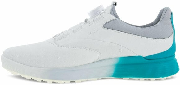 Chaussures de golf pour hommes Ecco S-Three BOA Mens Golf Shoes White/Caribbean/Concrete 46 - 5