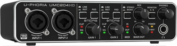 Interface áudio USB Behringer U-Phoria UMC204HD - 2