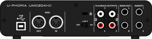 USB audio převodník - zvuková karta Behringer U-Phoria UMC204HD - 4