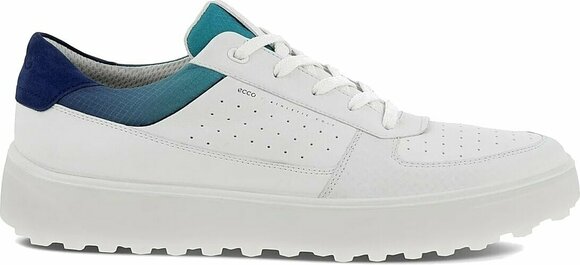 Heren golfschoenen Ecco Tray Mens Golf Shoes White/Blue Depths/Caribbean 42 - 2