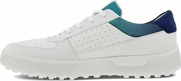 Moški čevlji za golf Ecco Tray Mens Golf Shoes White/Blue Depths/Caribbean 42 - 5