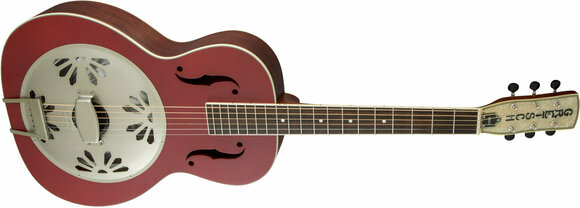 Resofonische gitaar Gretsch G9241 Alligator Biscuit Resonator Guitar Chieftain Red - 5