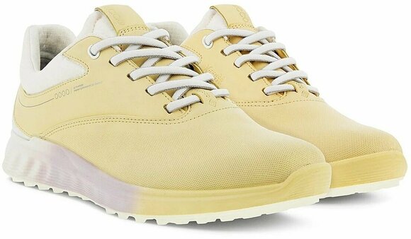 Chaussures de golf pour femmes Ecco S-Three Womens Golf Shoes Straw/White/Bright White 39 - 6