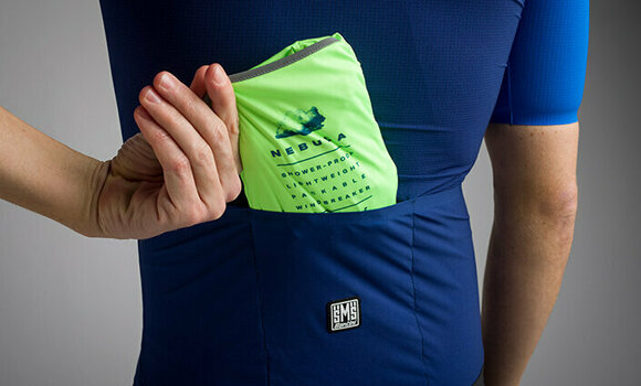 Cycling Jacket, Vest Santini Nebula Wind Vest Vest Verde Fluo XL - 5