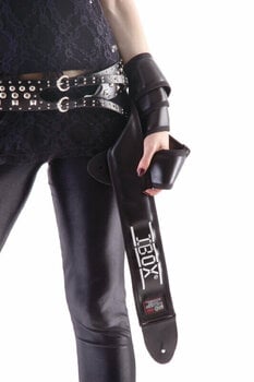 Leather guitar strap iBox CL72-i Leather guitar strap Black - 5
