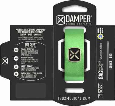 Saitenstopper iBox DMLG05 Metallic Green Leather L - 2