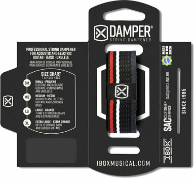 Abafador de cordas iBox DKSM05 Striped Black Fabric S - 2