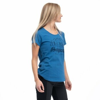 Outdoorové tričko Bergans Classic V2 Tee Women North Sea Blue XS Outdoorové tričko - 3