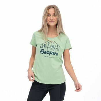 Udendørs T-shirt Bergans Classic V2 Tee Women Light Jade Green M Udendørs T-shirt - 2
