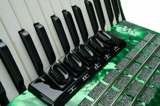 Piano accordion
 Weltmeister Juwel 30/72/III/5 MT Grey Piano accordion
 - 3