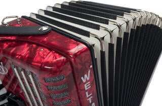 Piano accordion Weltmeister Perle 26/48/II/3 Piano accordion Red - 1