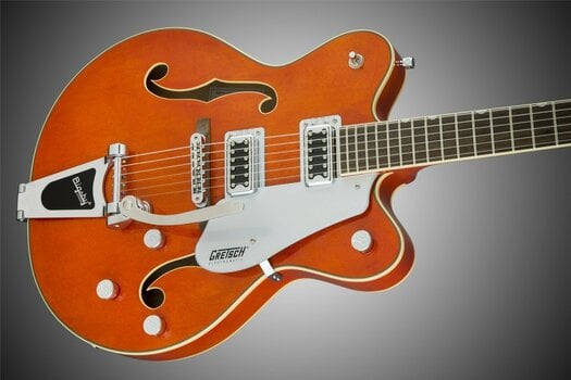 Semi-akoestische gitaar Gretsch G5422T Electromatic DC RW Orange Satin - 3