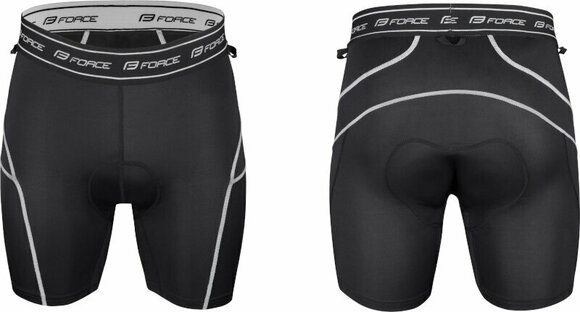 Pyöräilyshortsit ja -housut Force Blade MTB Shorts Removable Pad Black 3XL Pyöräilyshortsit ja -housut - 3