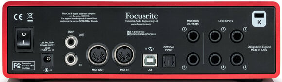 USB Audio interfész Focusrite Scarlett 18i8 2nd Generation - 4
