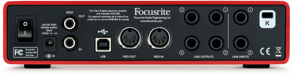 USB audio prevodník - zvuková karta Focusrite Scarlett 6i6 2nd Generation - 4