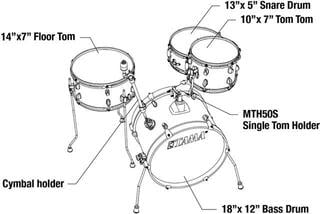 Drumkit Tama LJK48P-BRM Club Jam Burnt Red Mist Drumkit - 7