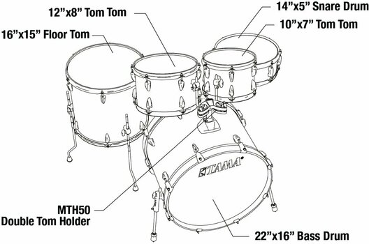 Akustická bicí souprava Tama IP52H6WBN-BOB Imperialstar Blacked Out Black - 9
