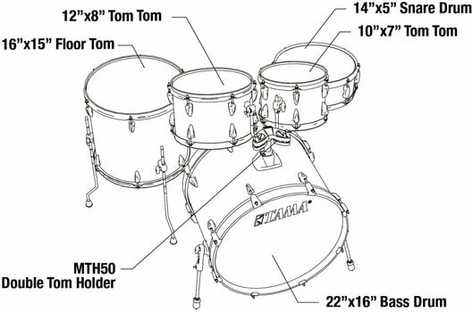 Akustická bicí souprava Tama IP52H6W-BRM Imperialstar Burnt Red Mist - 9