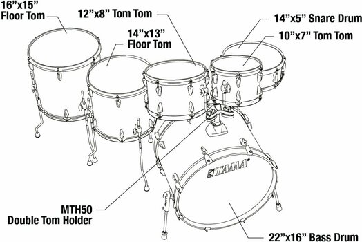 Akustická bicí souprava Tama IP62H6W-CTW Imperialstar Coffee Teak Wrap - 2