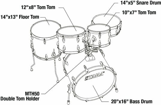 Akustik-Drumset Tama IP50H6W-HLB Imperialstar Hairline Blue - 9