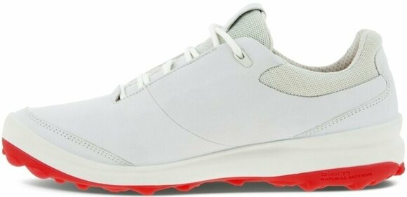 Calçado de golfe para mulher Ecco Biom Hybrid 3 Womens Golf Shoes White/Hibiscus 36 - 4
