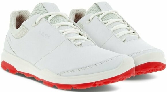 Damskie buty golfowe Ecco Biom Hybrid 3 Womens Golf Shoes White/Hibiscus 36 - 6
