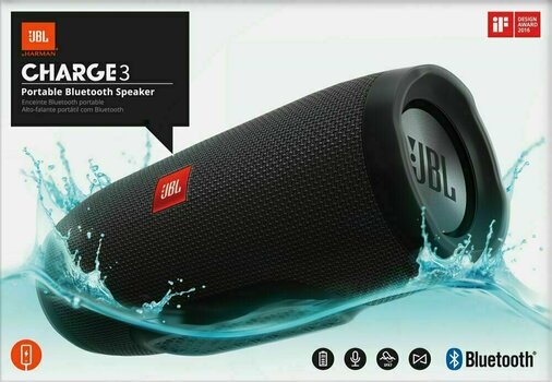 portable Speaker JBL Charge 3 Black - 2