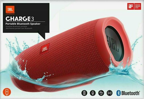 portable Speaker JBL Charge 3 Red - 3