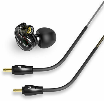 En la oreja los auriculares MEE audio M6 Pro Universal-Fit Musician’s In-Ear Monitors Smoke - 2
