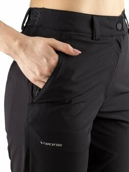 Pantalones para exteriores Viking Expander Ultralight Lady Pants Black M Pantalones para exteriores - 3