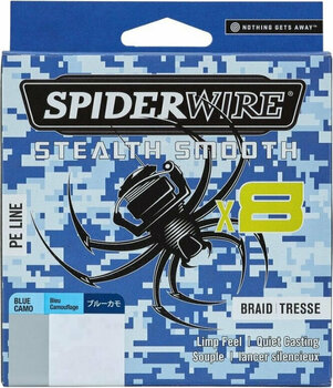 Fishing Line SpiderWire Stealth® Smooth8 x8 PE Braid Blue Camo 0,23 mm 23,6 kg-52 lbs 150 m Braid - 3
