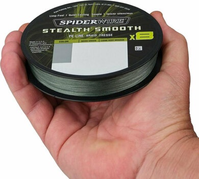 Vlasec, šňůra SpiderWire Stealth® Smooth8 x8 PE Braid Moss Green 0,11 mm 10,3 kg-22 lbs 150 m - 2