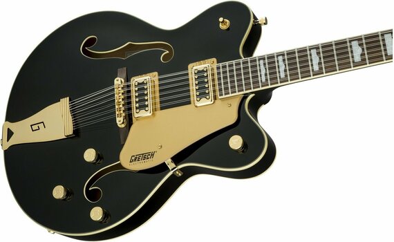 Semi-akoestische gitaar Gretsch G5422G-12 Electromatic DC RW Zwart - 4