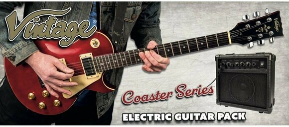 Elektrická kytara Vintage V10 Coaster Pack Gloss Black - 20