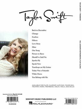 Нотни листи за духови инструменти Taylor Swift Instrumental Play Along Trombone Trombone - 2