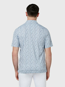 Риза за поло Callaway Mens All Over Flamingo Print Polo Bright White XL - 5