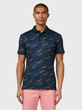 Polo-Shirt Callaway Mens All Over Active Textured Print Navy Blazer L Polo-Shirt - 3