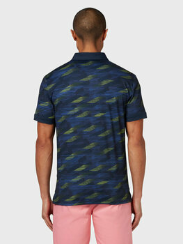 Риза за поло Callaway Mens All Over Active Textured Print Navy Blazer M Риза за поло - 5