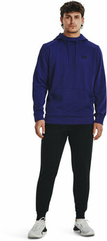 Fitness Sweatshirt Under Armour Men's Armour Fleece Hoodie Sonar Blue/Black S Fitness Sweatshirt - 4