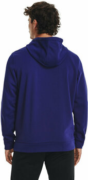 Fitness Sweatshirt Under Armour Men's Armour Fleece Hoodie Sonar Blue/Black L Fitness Sweatshirt - 3