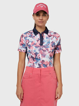 Риза за поло Callaway Womens Short Sleeve Floral Polo Fruit Dove L - 6