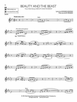Partitions pour instruments à vent Disney Movie Hits Oboe - 3