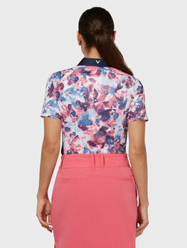 Риза за поло Callaway Womens Short Sleeve Floral Polo Fruit Dove XL - 7