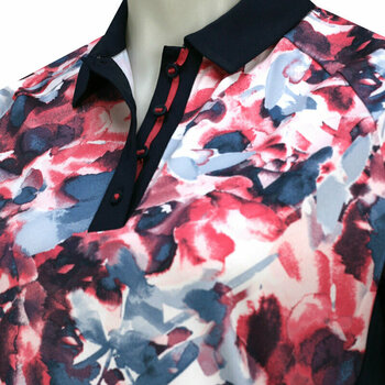Polo-Shirt Callaway Womens Short Sleeve Floral Polo Fruit Dove XS - 3