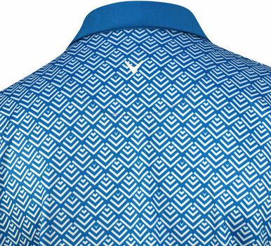 Риза за поло Callaway Womens Chev Geo Polo Blue Sea Star XL - 4