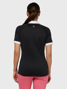 Риза за поло Callaway Womens Short Sleeve V-Placket Colourblock Polo Caviar L - 4