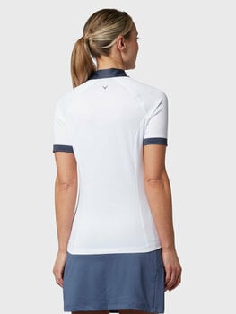 Риза за поло Callaway Womens Short Sleeve V-Placket Colourblock Polo Brilliant White L - 4